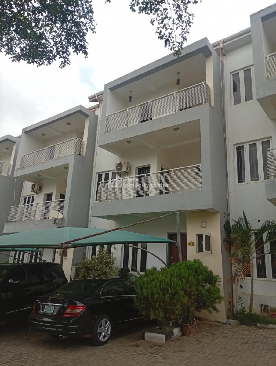 Spacious and Clean 4 Bedroom Terraced Duplex with a Bq, Guzape District, Abuja, Terraced Duplex for Rent