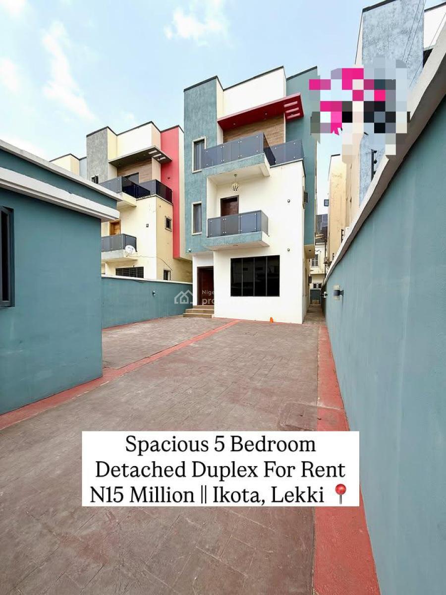 5 Bedroom Detached Duplex, Ikota Lekki, Ikota, Lekki, Lagos, Detached Duplex for Rent