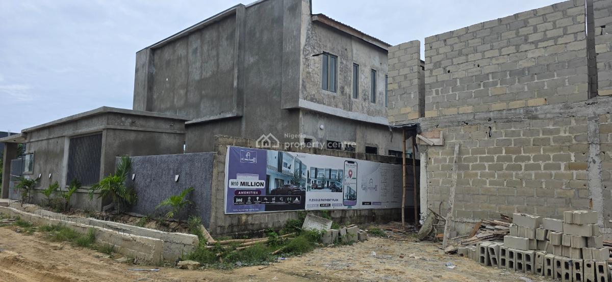 Spacious 3bedroom Terrace Duplex in Sangotedo Close to Shoprite, The New Off Plan Project in Ajayi Apata to Be Delivered in Three Month, Ajah, Lagos, Terraced Duplex for Sale