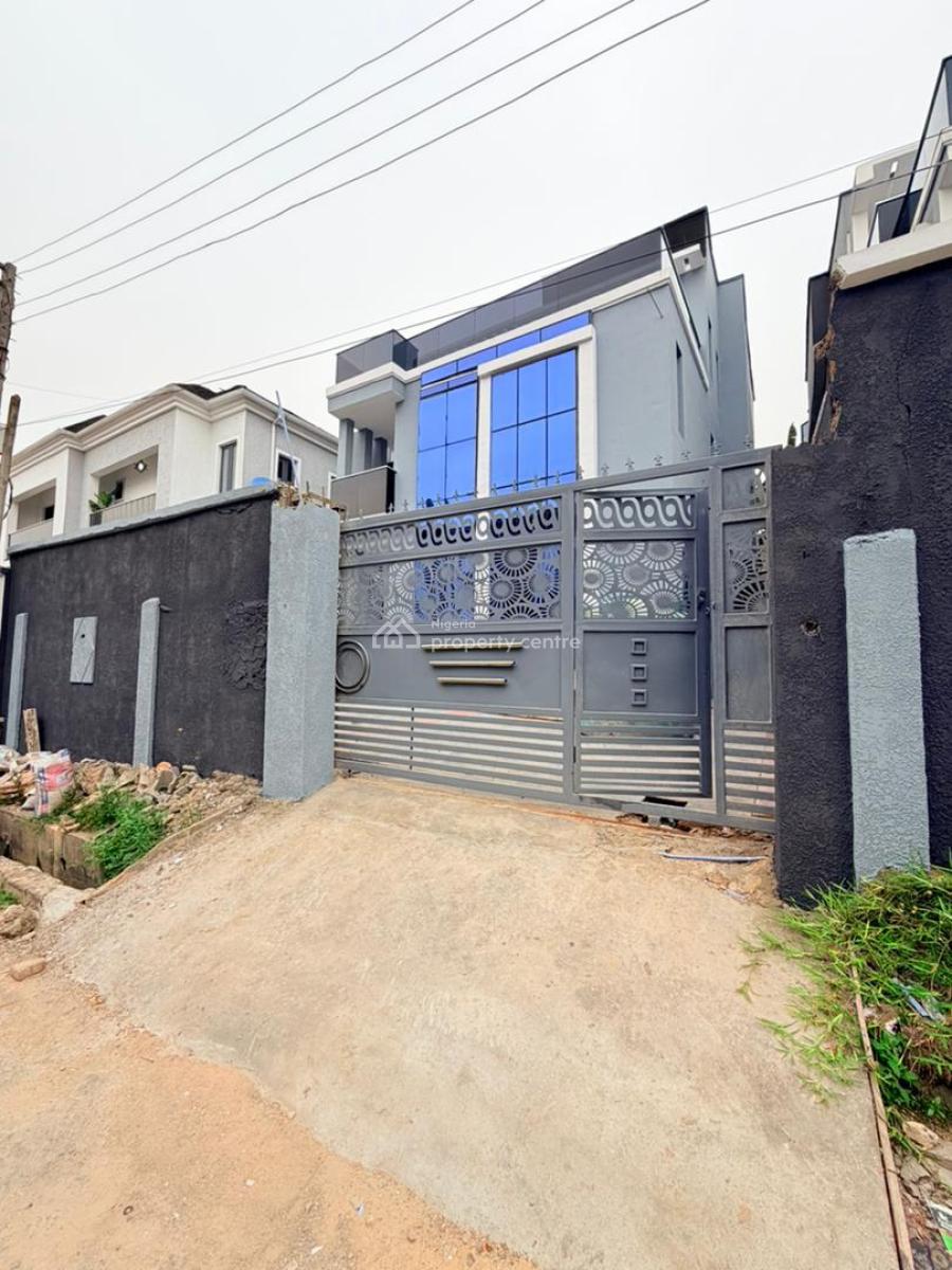 Magnificently Built 5 Bedroom Fully Detached Duplex Plus Bq and Terrac, Beautifully Designed Home with Bq, Roof Terrace in an Estate, Gra Phase 2, Magodo, Lagos, Detached Duplex for Sale