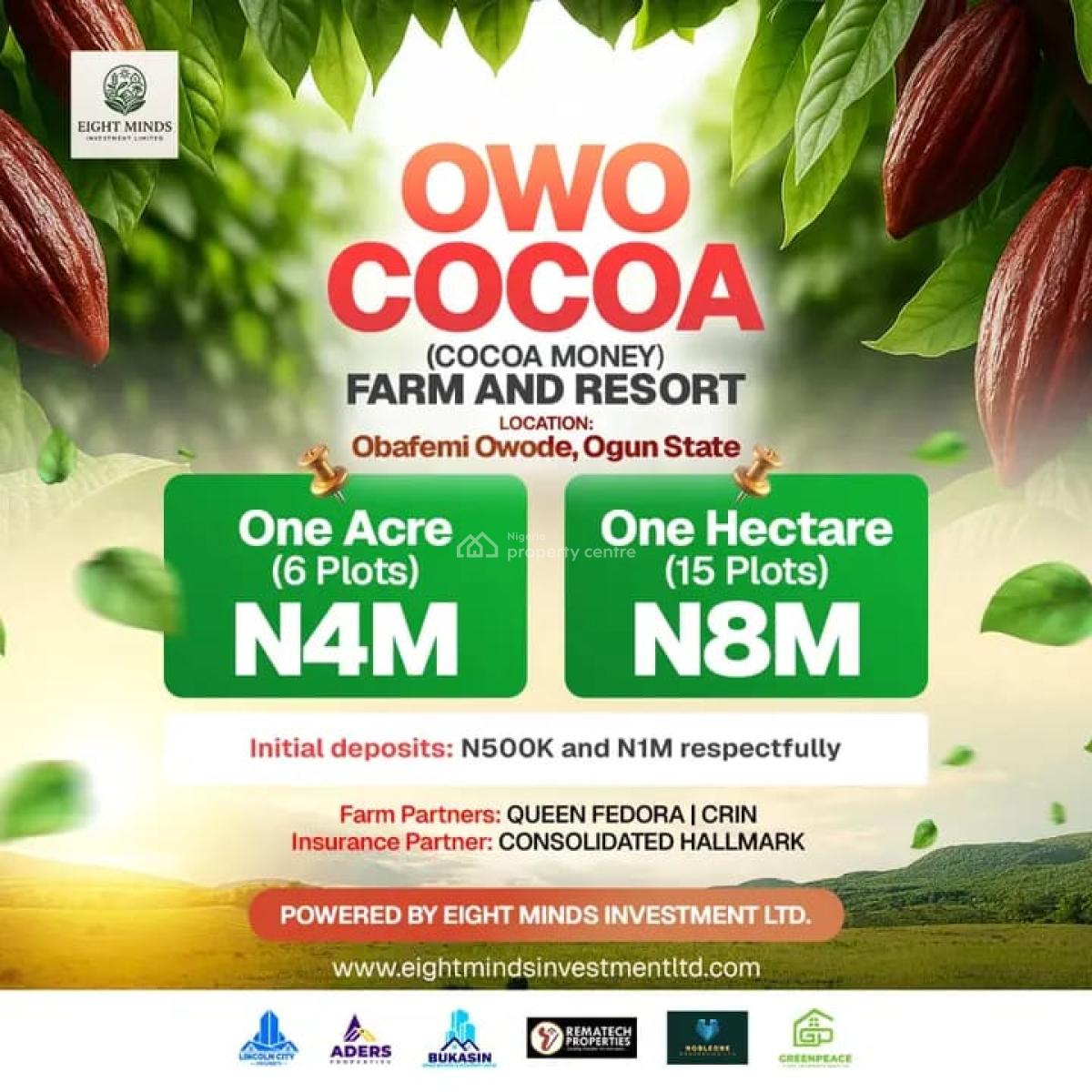 Owo Cocoa and Owo Epo, Obafemi Owode, Ogun, Land for Sale