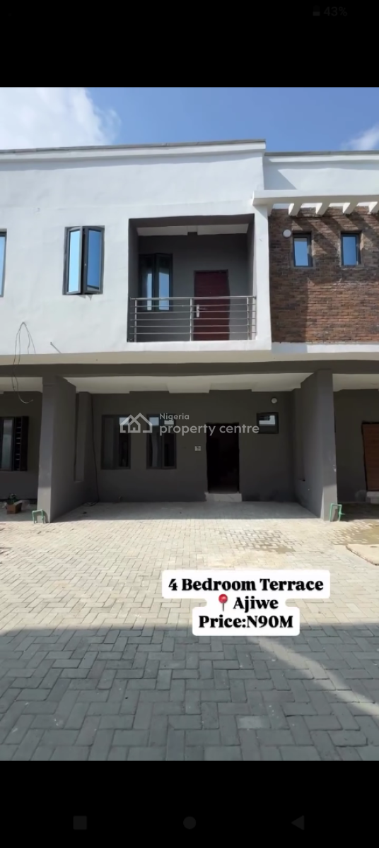 Well Structured 4 Bedroom Terrace Duplex, General Paint Areas, Secured Estate Ajah Lagos Nigeria, Ajah, Lagos, Terraced Duplex for Sale