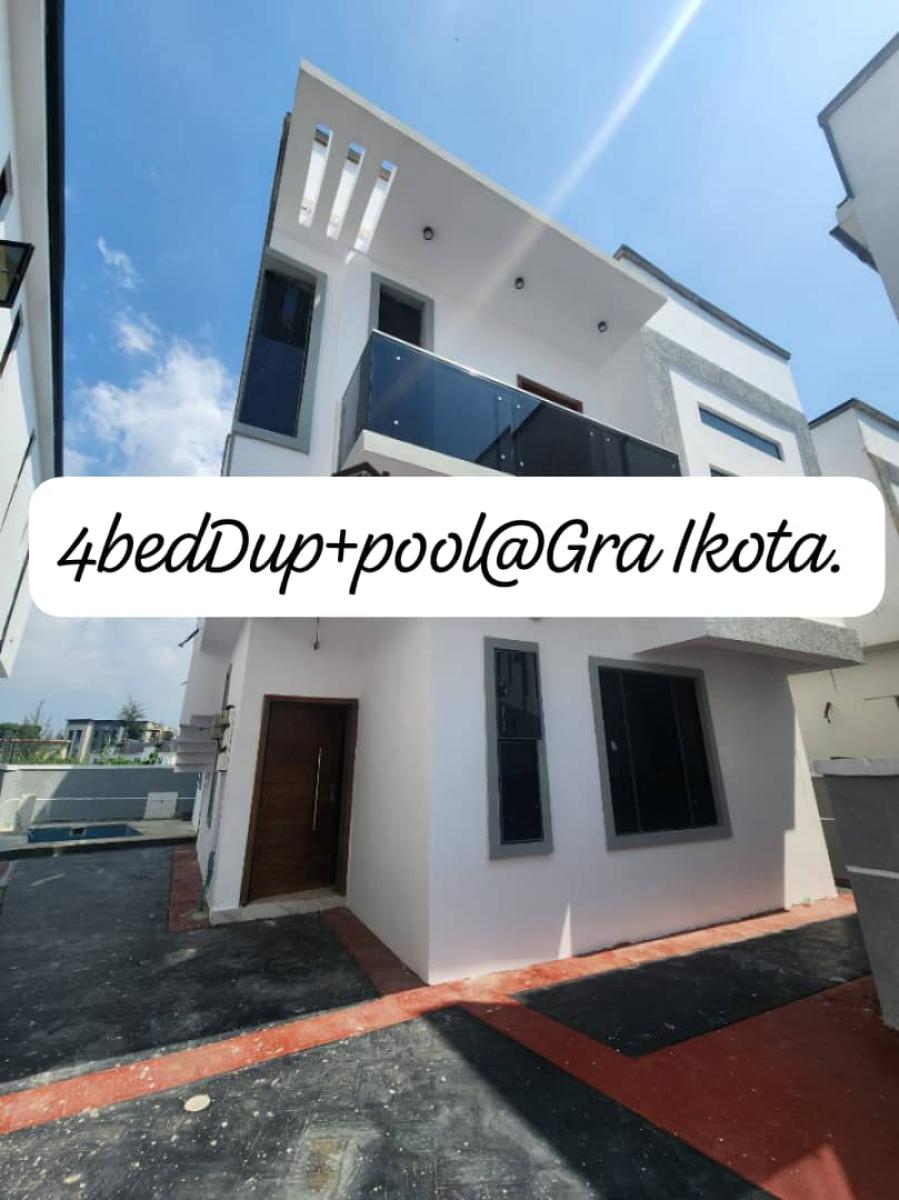 Newly Built Four (4) Bedroom Fully Detached House with a Bq.  Price: ₦, Ikota, Lekki, Lagos, Detached Duplex for Sale