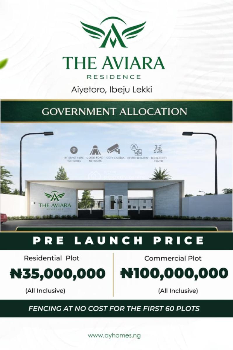The Aviara Residence, Eleko, Ibeju Lekki, Lagos, Mixed-use Land for Sale