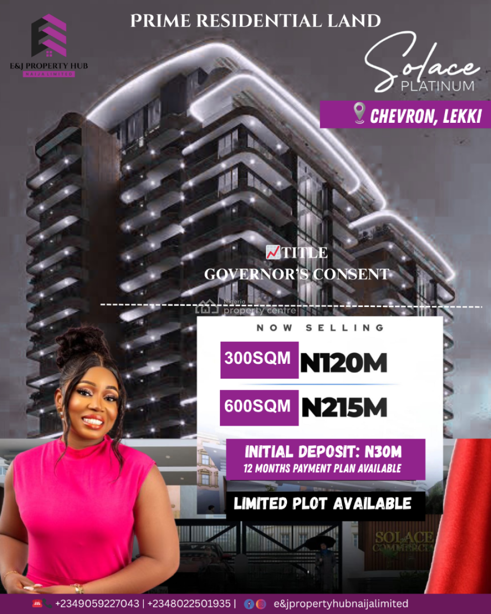 Affordable Land with Governors Consent, Solace Platinum, Gracefield Island By Chevron Drive, Lekki, Lagos, Residential Land for Sale
