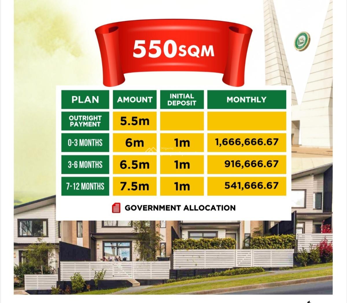 Abeokuta Olumo Rock Luxry 550 Sqm Land, Olumo Rock Abeokuta Ogun State, Abeokuta North, Ogun, Land for Sale