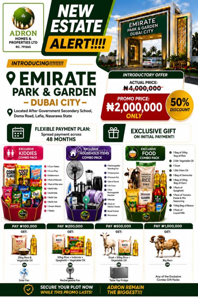 New Estate in Lafia, Doma Road After Secondary School, Lafia, Nasarawa, Mixed-use Land for Sale