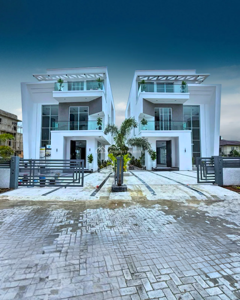 Brand New Spacious 5 Bedroom Duplex with a Bq, Pool, a Gym and Cinema, in a Secured Estate in Osapa London Lekki Lagos, Osapa, Lekki, Lagos, Detached Duplex for Sale