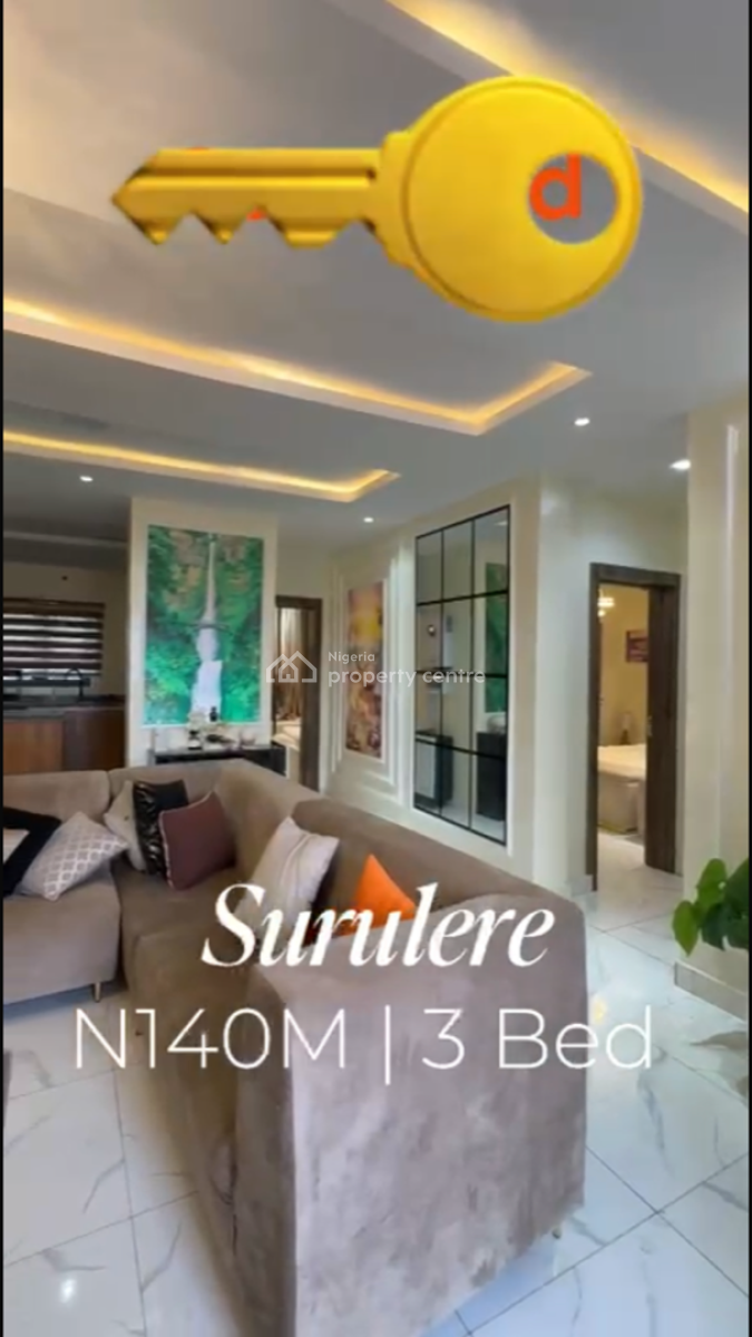 Furnished 3bedroom Flat Apartment, Surulere, Surulere, Lagos, Flat / Apartment for Sale