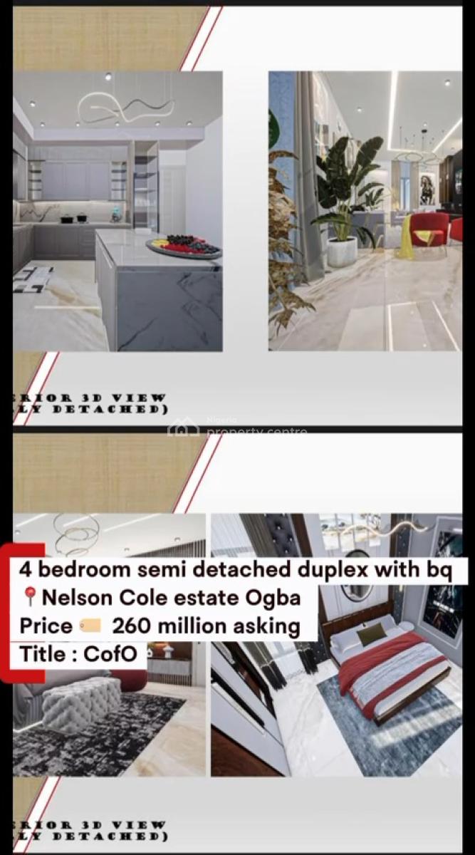4 Bedroom Fully Detached Duplex with Bq, Off Iju Agege Road Ifako Ijaye, Ikeja, Lagos, Detached Duplex for Sale