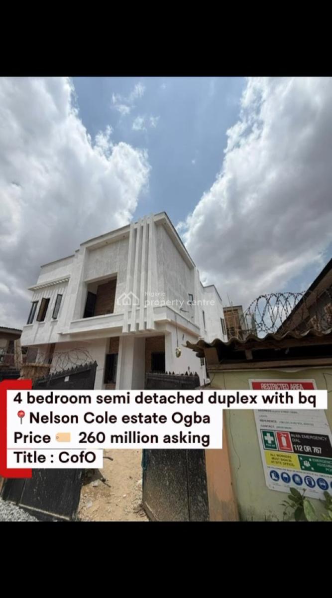 4 Bedroom Semi Detached Duplex with Bq, Off Iju Agege Road Ifako Ijaye, Ikeja, Lagos, Semi-detached Duplex for Sale