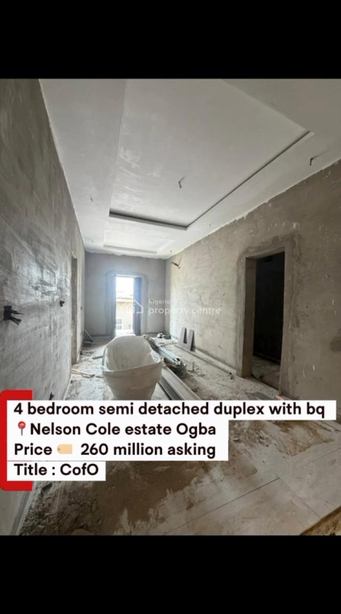 4 Bedroom Semi Detached Duplex with Bq, Off Iju Agege Road Ifako Ijaye, Ikeja, Lagos, Semi-detached Duplex for Sale