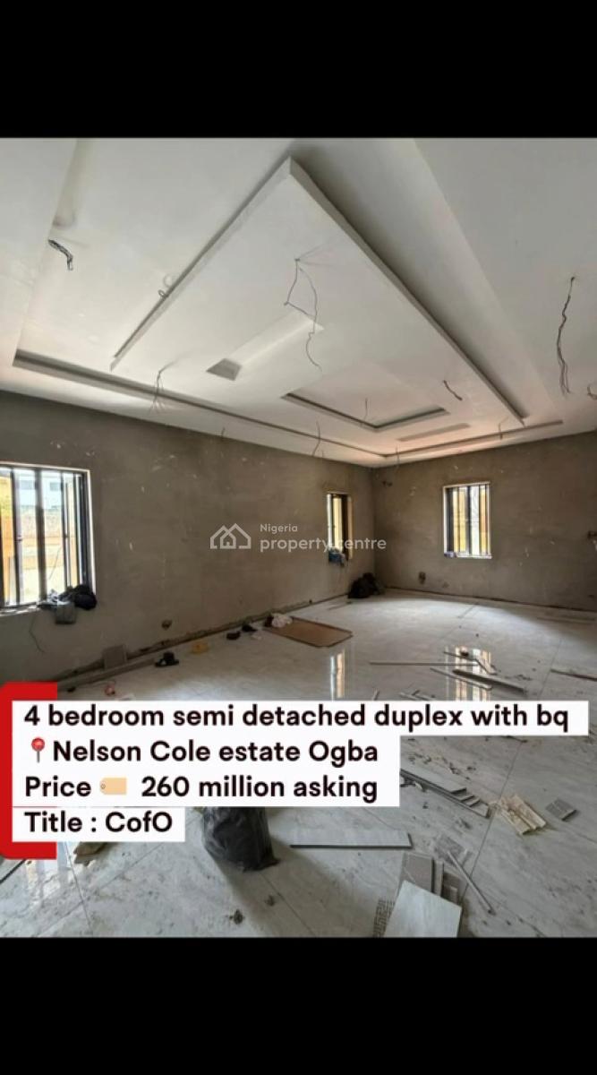 4 Bedroom Semi Detached Duplex with Bq, Off Iju Agege Road Ifako Ijaye, Ikeja, Lagos, Semi-detached Duplex for Sale