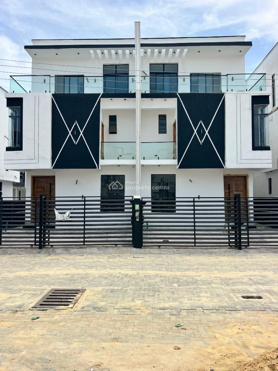 Stunning 5 Bedroom Semi Detached Duplex with Bq & Rooftop Terrace, Chevron, Lekki, Lagos, Semi-detached Duplex for Sale
