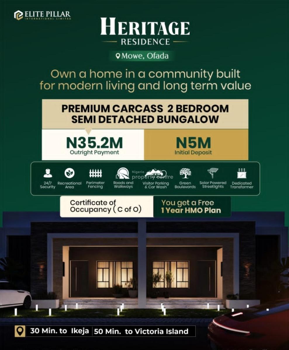 Smart & Sustainable: C of O Bungalows - Start with ₦5m Deposit!, 15 Mins to Redemption City (rccg Camp) & Nasfat Headquarters., Mowe Ofada, Ogun, Semi-detached Bungalow for Sale