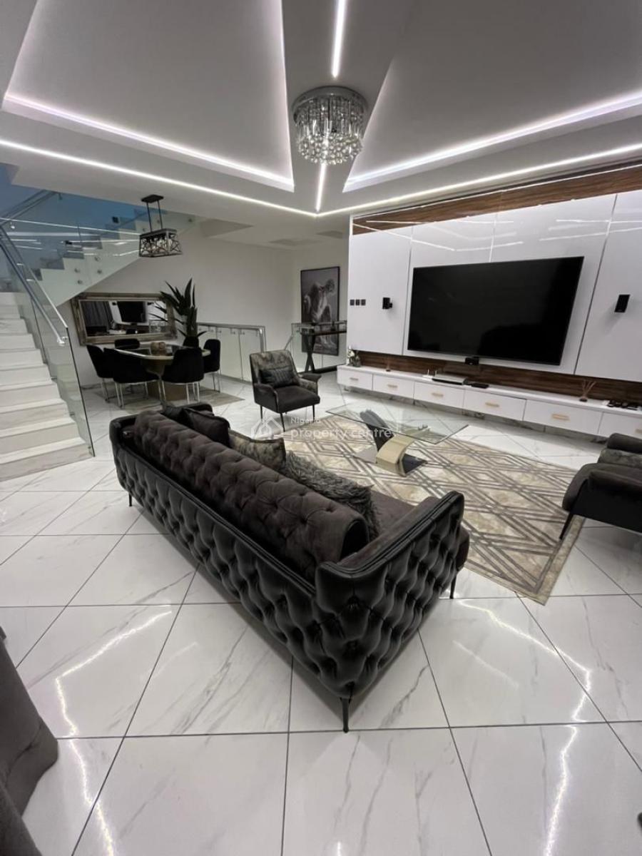 Luxury 4 Bedroom Apartment Self Compound, Lekki Phase 1, Lekki, Lagos, House Short Let
