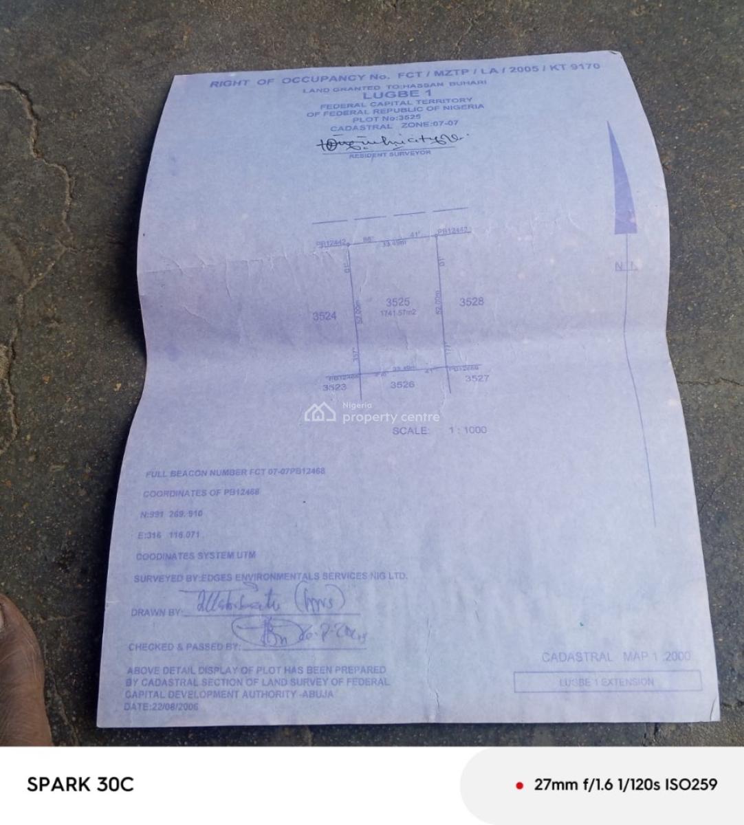 Build and Live Residential Plot, Lugbe 1 Extension, Lugbe District, Abuja, Residential Land for Sale