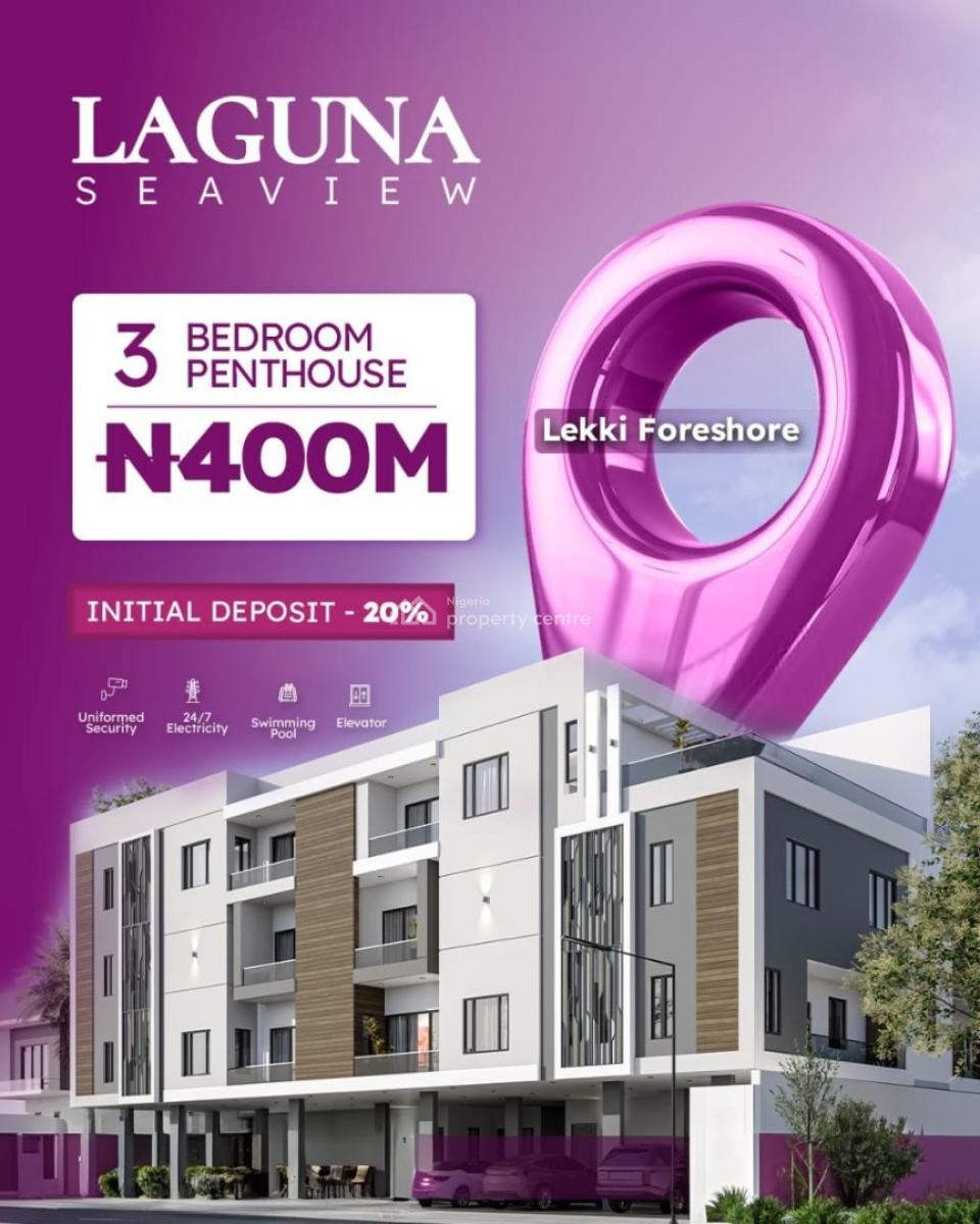Luxury 4 Bedroom Apartments with Stunning Lagoon View, Laguna Seaview / Foreshore, Lekki Phase 1, Lekki, Lagos, Terraced Duplex for Sale