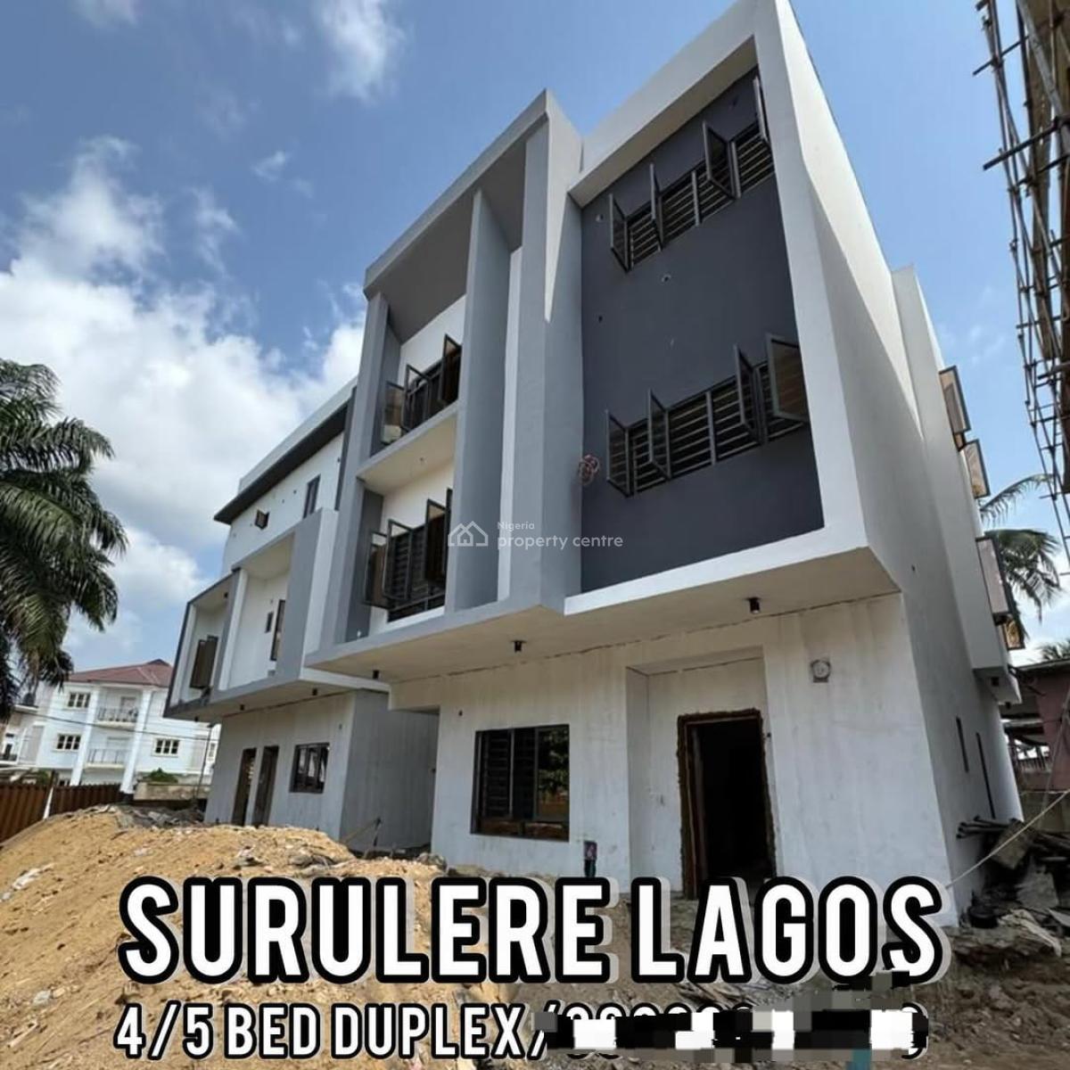 5 Bedroom, Surulere, Lagos, Detached Duplex for Sale