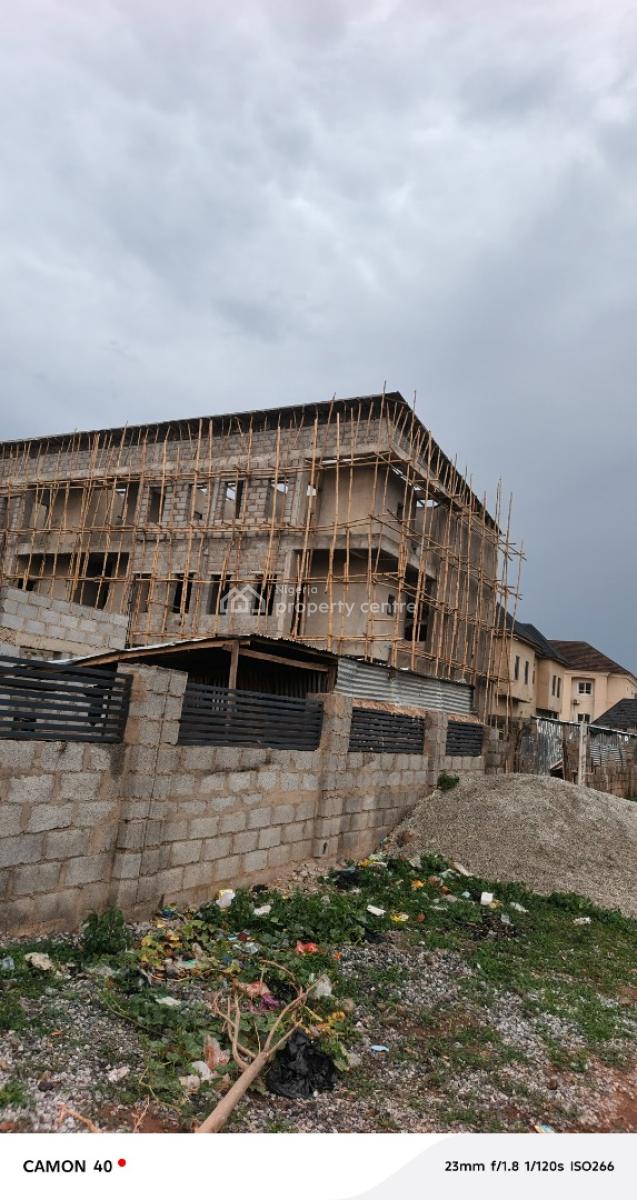 Carcass 4 Bedrooms Terraced Duplex with Bq, By Jabi, Dakibiyu, Abuja, Terraced Duplex for Sale