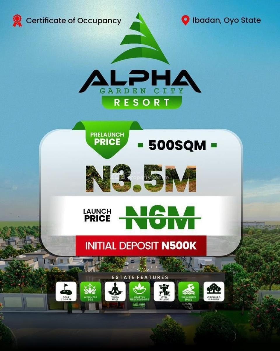 Affordable Plots of Land in a Premium Resort Estate, Alpha Garden City Resort, Ibadan, Oyo, Mixed-use Land for Sale