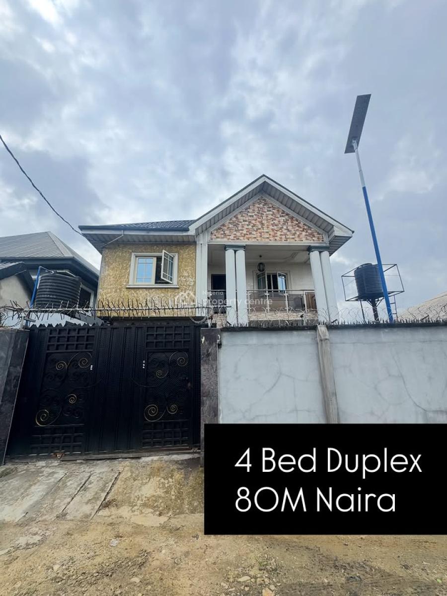 4 Bedroom Detached Duplex, Adageorge By New Road, Port Harcourt, Rivers, Detached Duplex for Sale