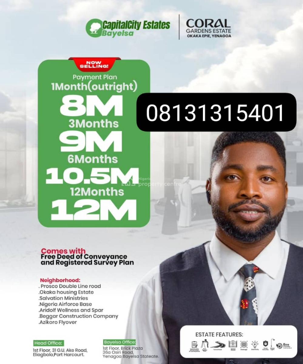 Plots of Buy and Build Land in Yenegoa, Okaka Epie, Close to Okaka Housing Estate, Yenagoa, Bayelsa, Mixed-use Land for Sale