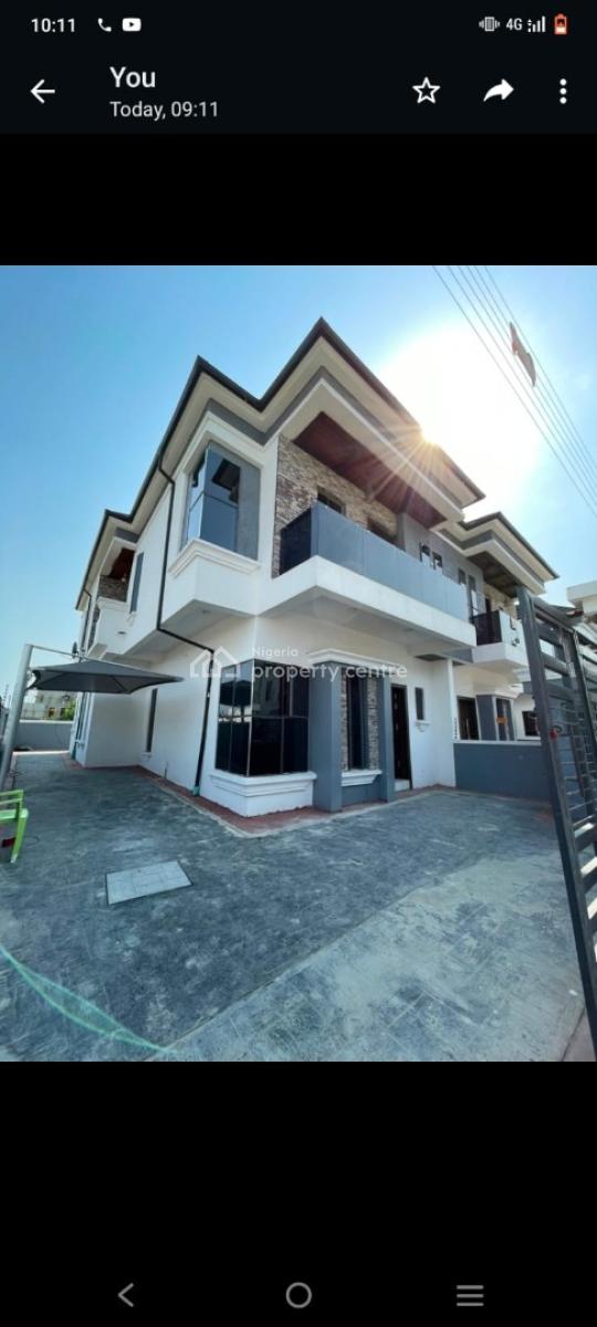 Luxurious 4 Bedroom + Bq Fully Detached, Orchids Road By Chevron, Lekki, Lagos, House for Sale