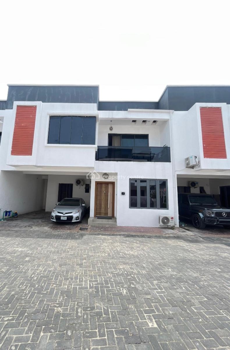 Premium 4 Bedroom Fully Serviced Terrace Apartment with Swimming Pool, 5 Minutes Drive to Mega Chicken, Ologolo, Lekki, Lagos, Terraced Duplex for Sale