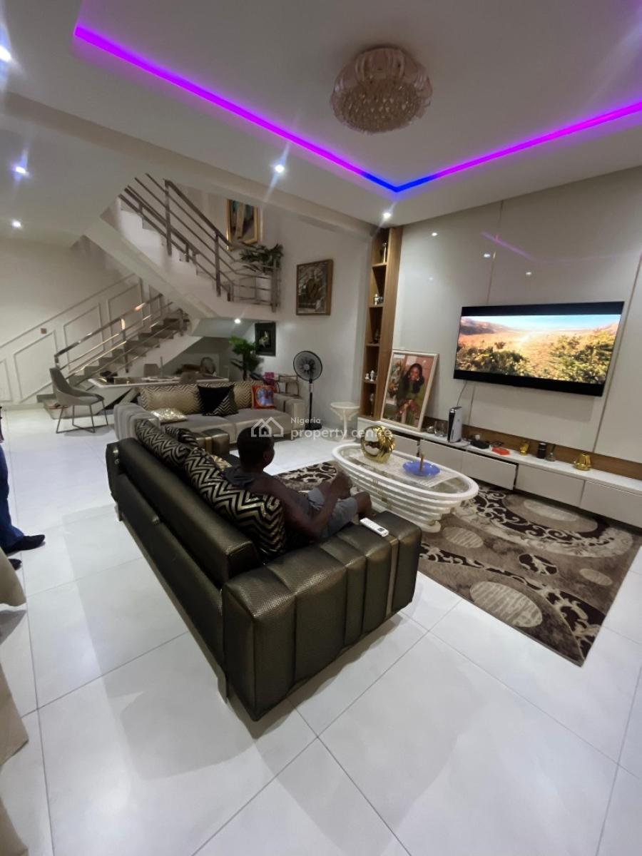Premium 4 Bedroom Fully Serviced Terrace Apartment with Swimming Pool, 5 Minutes Drive to Mega Chicken, Ologolo, Lekki, Lagos, Terraced Duplex for Sale