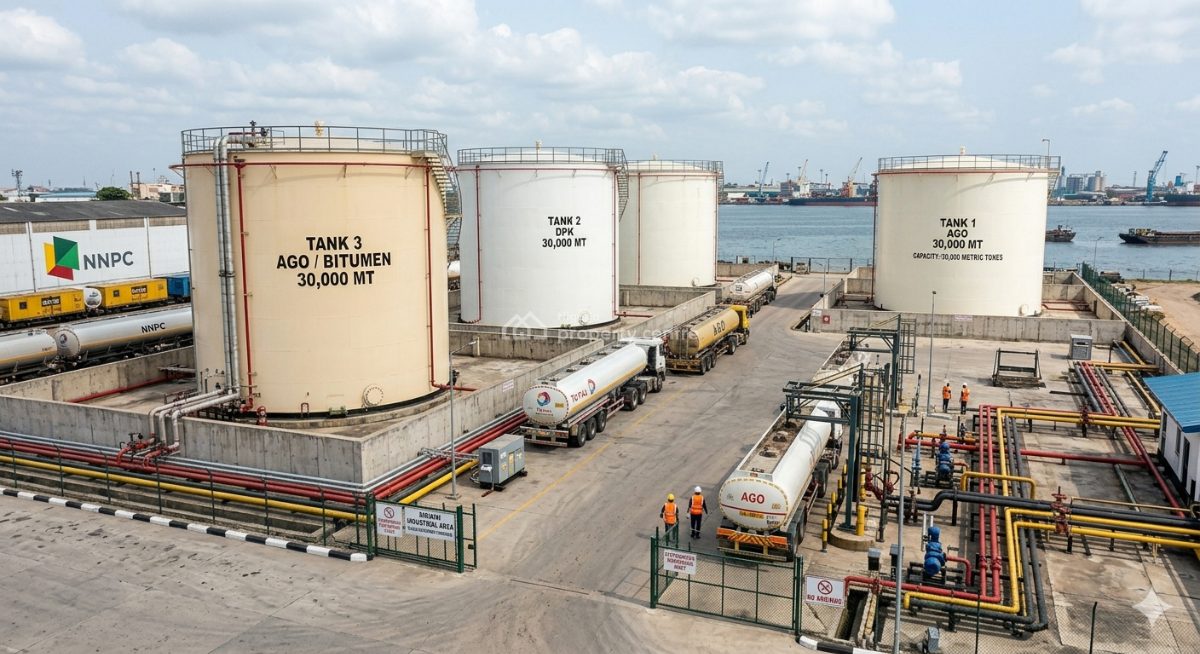 Functional Tank Farm 3 Massive Tanks 30,000 Metric Tones for Ago, Dpk, Kirikiri Industrial Area, Apapa, Lagos, Kirikiri, Apapa, Lagos, Tank Farm for Rent