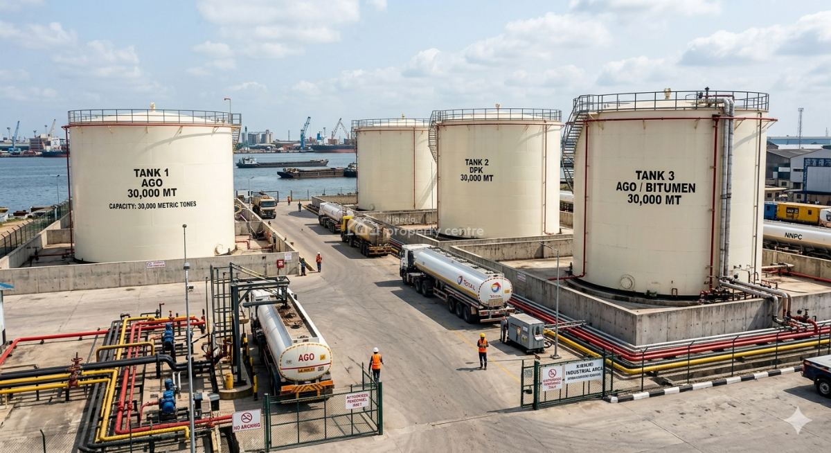 Functional Tank Farm 3 Massive Tanks 30,000 Metric Tones for Ago, Dpk, Kirikiri Industrial Area, Apapa, Lagos, Kirikiri, Apapa, Lagos, Tank Farm for Rent