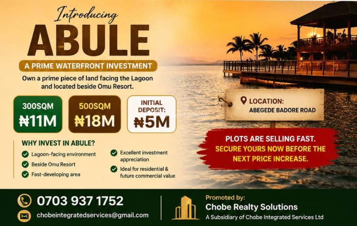Waterfront Land in an Estate, Agbede Badore, Abule Waterfront, Bogije, Ibeju Lekki, Lagos, Residential Land for Sale