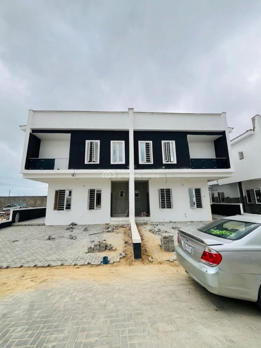 Four Bedrooms Semi Detached Duplex with Solar, Bq, Opposite Charter House School, Ogombo, Ajah, Lagos, Semi-detached Duplex for Sale