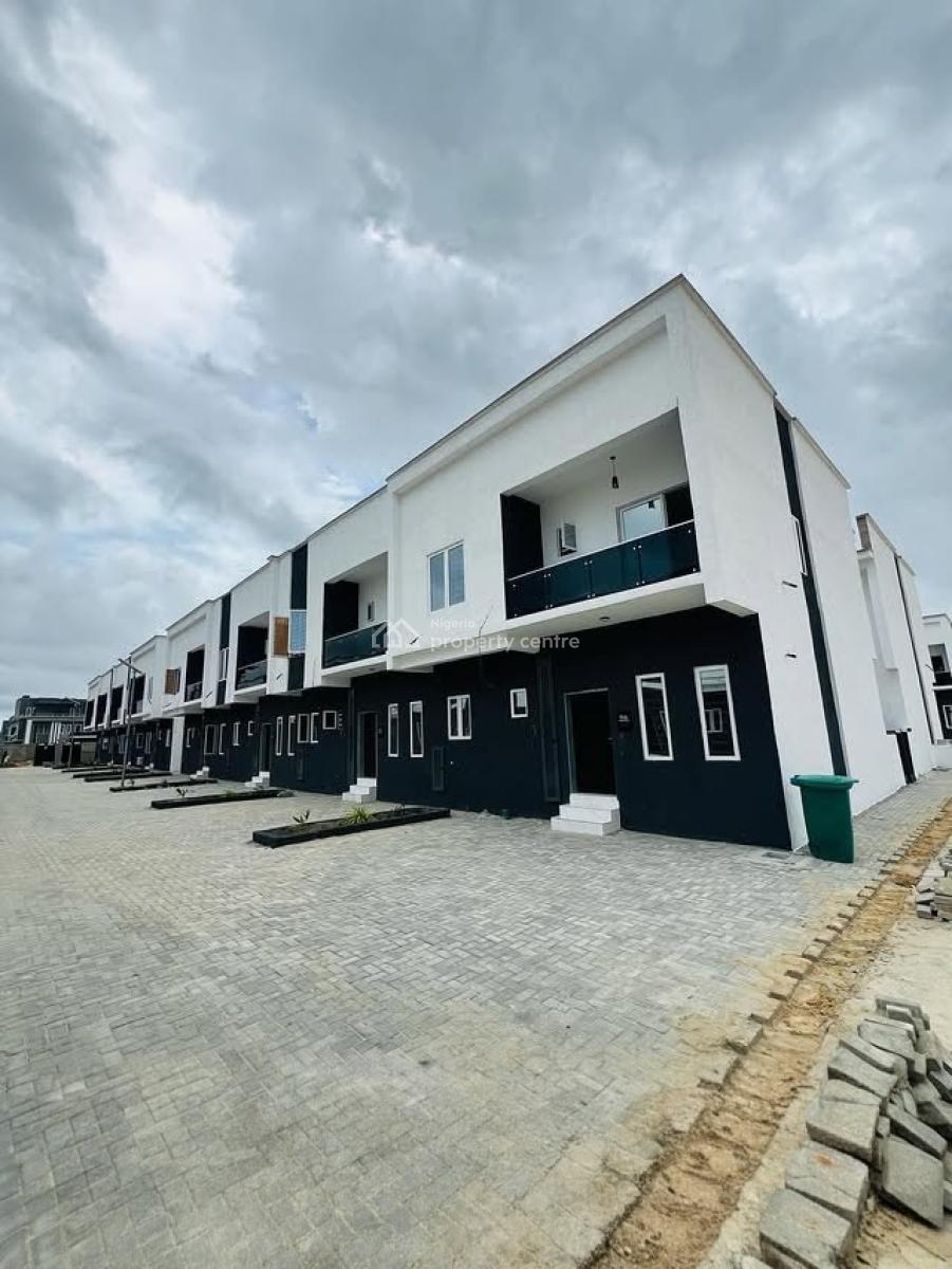 Three Bedroom Terrace Duplex with Solar, Opposite Charter House School, Ogombo, Ajah, Lagos, Terraced Duplex for Sale