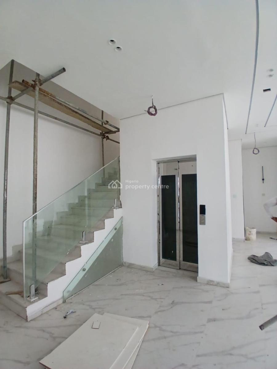 5 Bedrooms Townhouse with Elevator, Ac, Bq, Cowrie Creek Estate, Ikate, Lekki, Lagos, Semi-detached Duplex for Rent