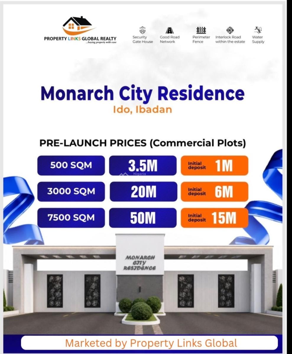 Residential Land with C of O, Monarch City Residence ,eruwa Road, Eleyele, Ido, Oyo, Residential Land for Sale