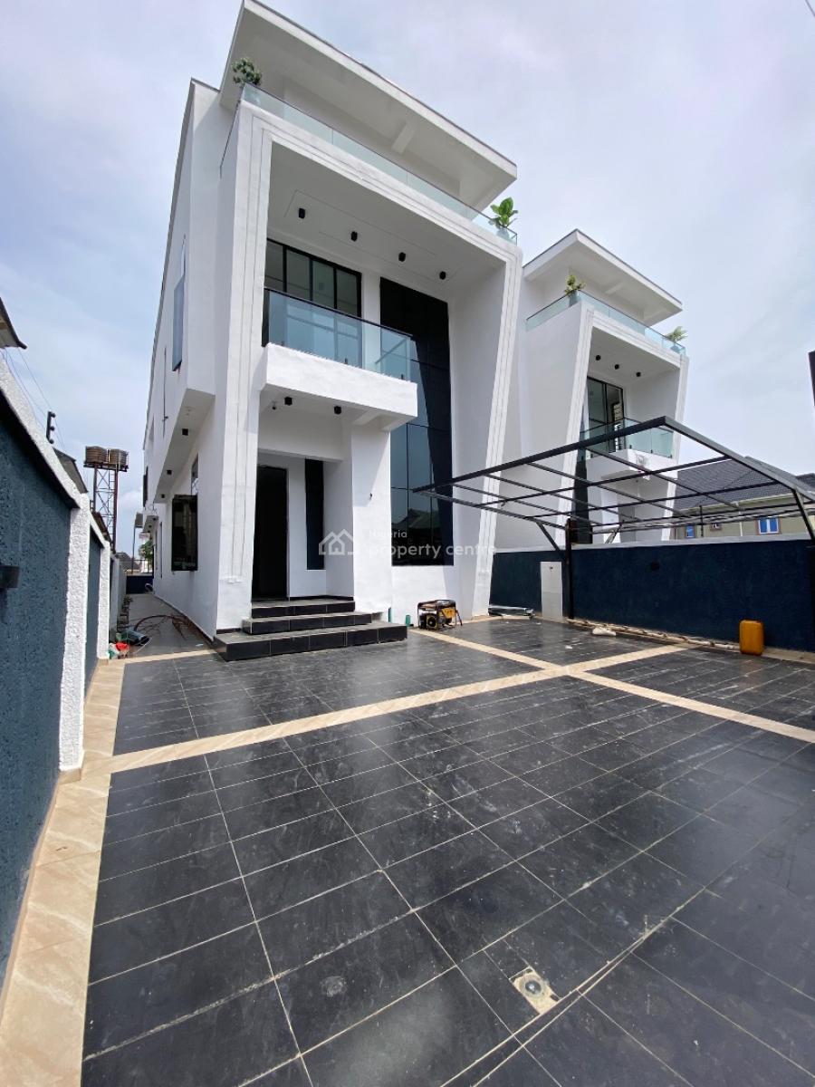 Luxurious 5bedroom Duplex Comes with Pool  Plus Bq, Gated Estate By Blenco Supermarket Before Shop Rite, Sangotedo, Ajah, Lagos, Detached Duplex for Sale