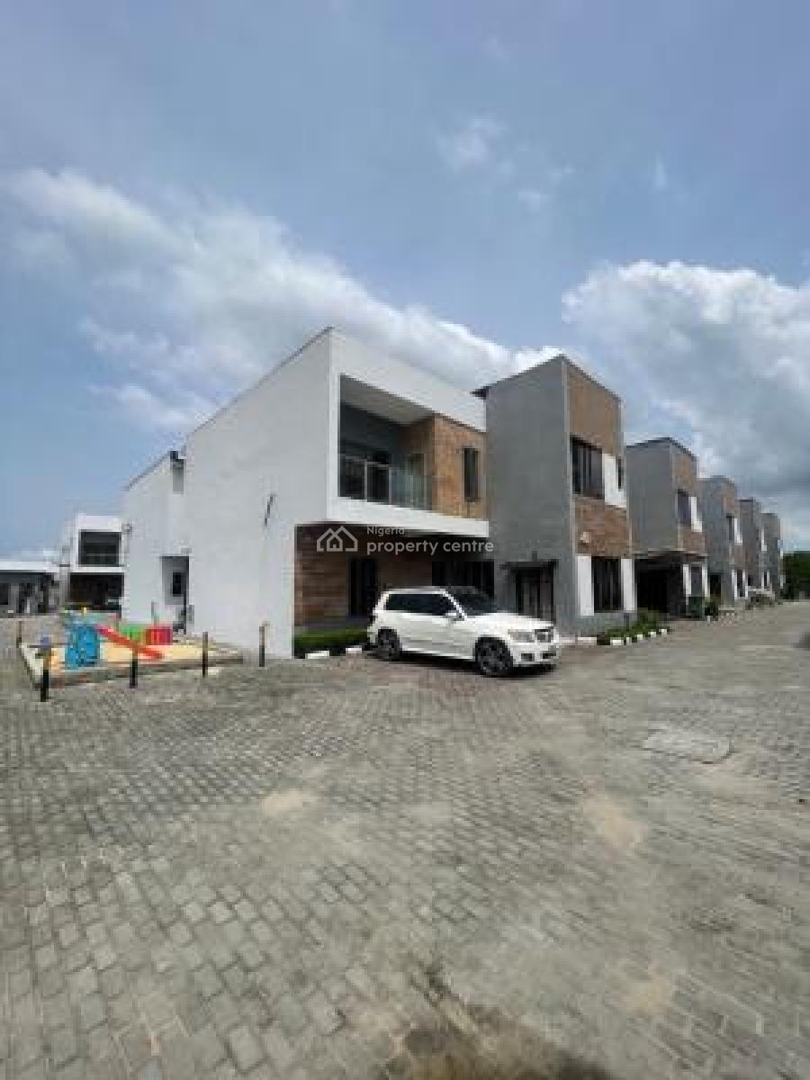 Alluring 4 Bedroom Terraced Duplex + Bq, Solar and Communal Gym, Sangotedo, Ajah, Lagos, Terraced Duplex for Sale
