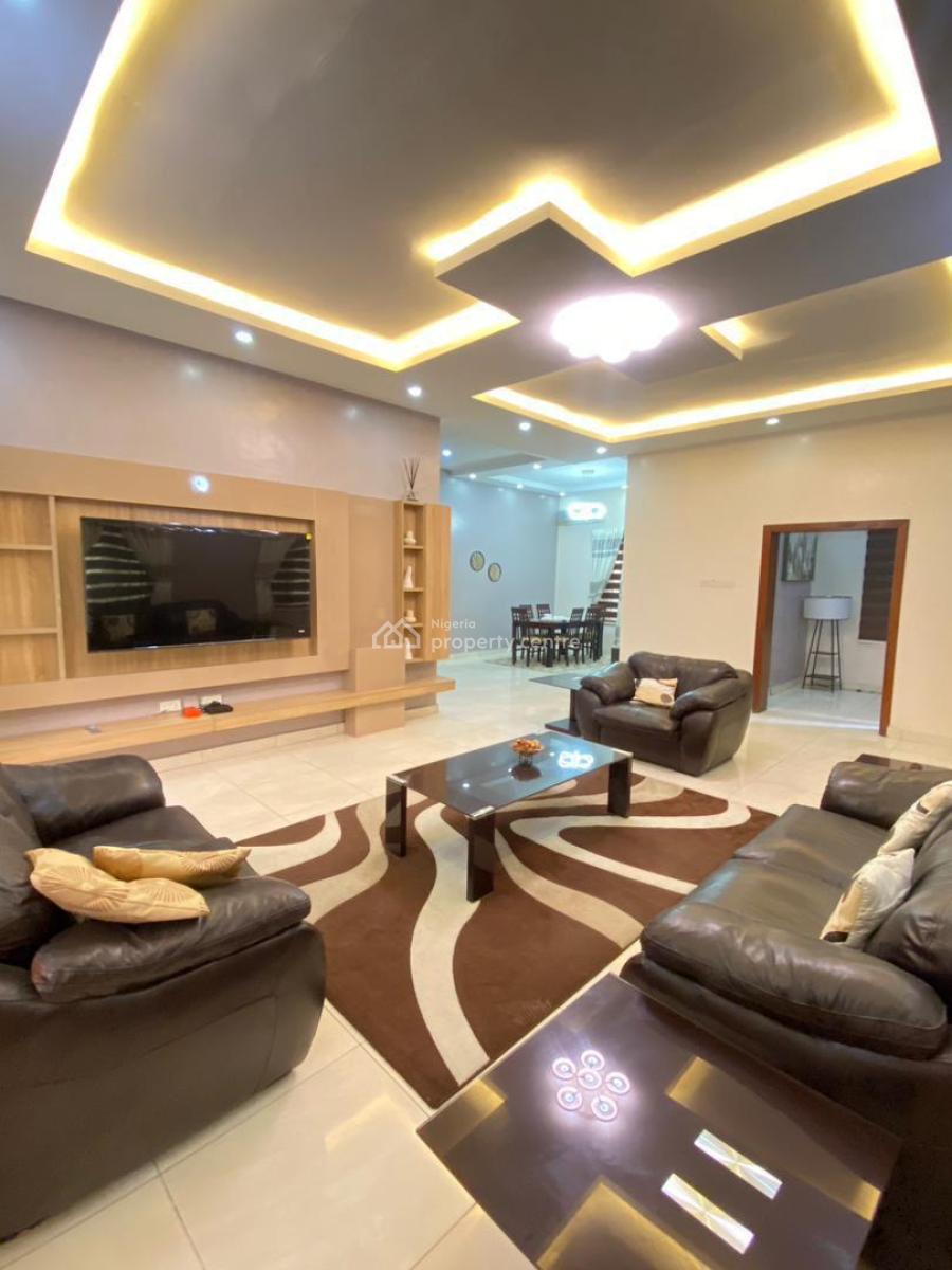 Fully Furnished 5 Bedroom Detached House with a Room Bq, Osapa, Lekki, Lagos, Detached Duplex for Rent