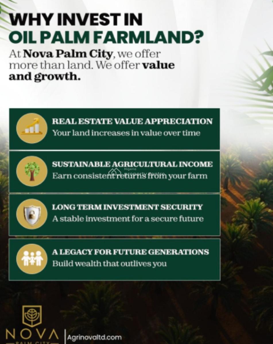 Own The Palm Plantation, Grow The Wealth, Harvest The Future, Agri-nova Palm City, Imala Anigbado, Abeokuta North, Ogun, Commercial Land for Sale