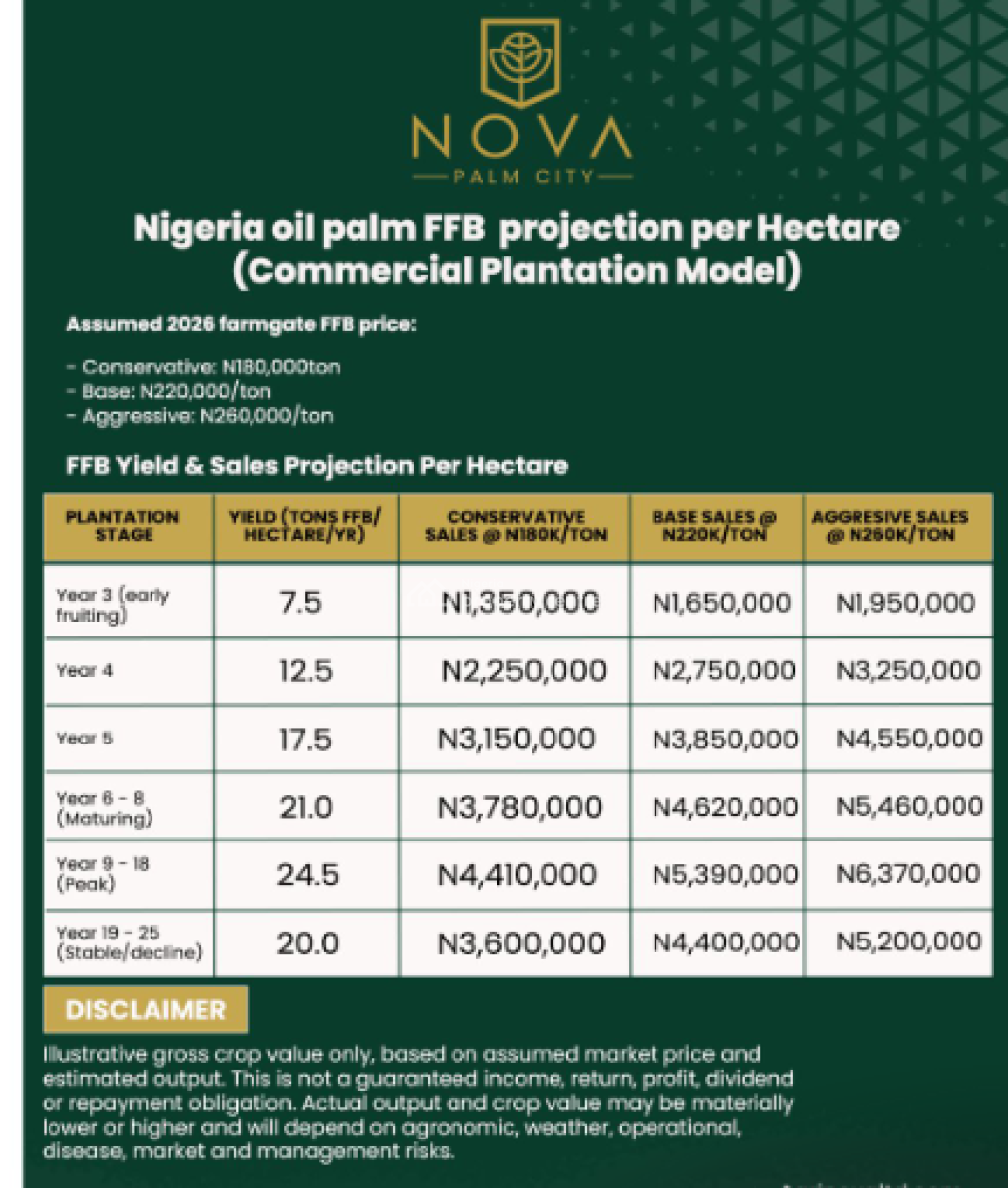 Own The Palm Plantation, Grow The Wealth, Harvest The Future, Agri-nova Palm City, Imala Anigbado, Abeokuta North, Ogun, Commercial Land for Sale
