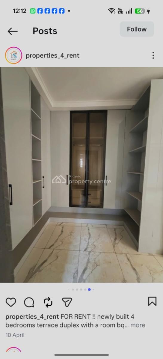 New 3 Bedroom S/duplex with Bq, Apo Abuja, Apo, Abuja, Semi-detached Duplex for Rent