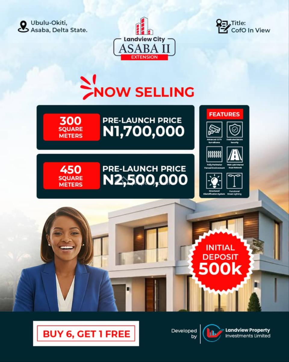 Land, Landview City Phase 2,ubulu-okiti,, Asaba, Delta, Mixed-use Land for Sale