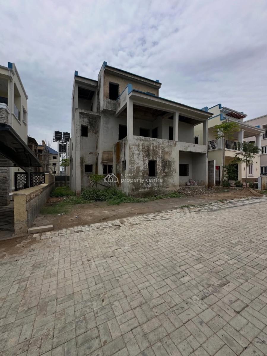 New 4 Bedroom Detached Duplex with Boys Quarters (carcass), Wuye, Abuja, Detached Duplex for Sale
