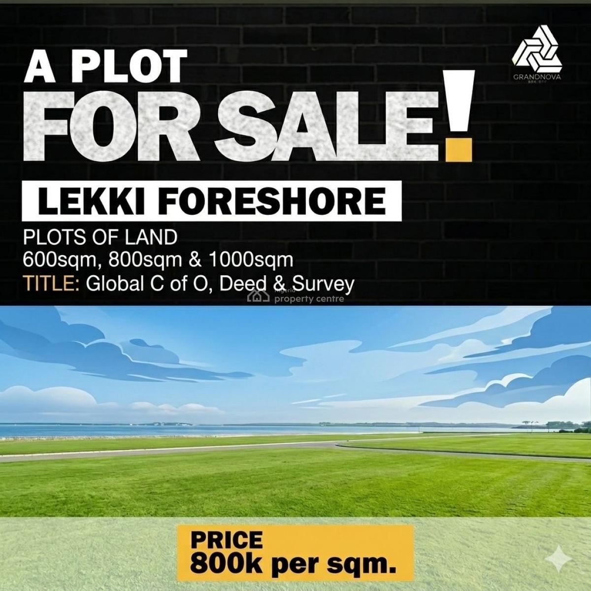 Lekki Foreshore Plots, Off Freedom Way, Lekki Phase 1, Lekki, Lagos, Residential Land for Sale