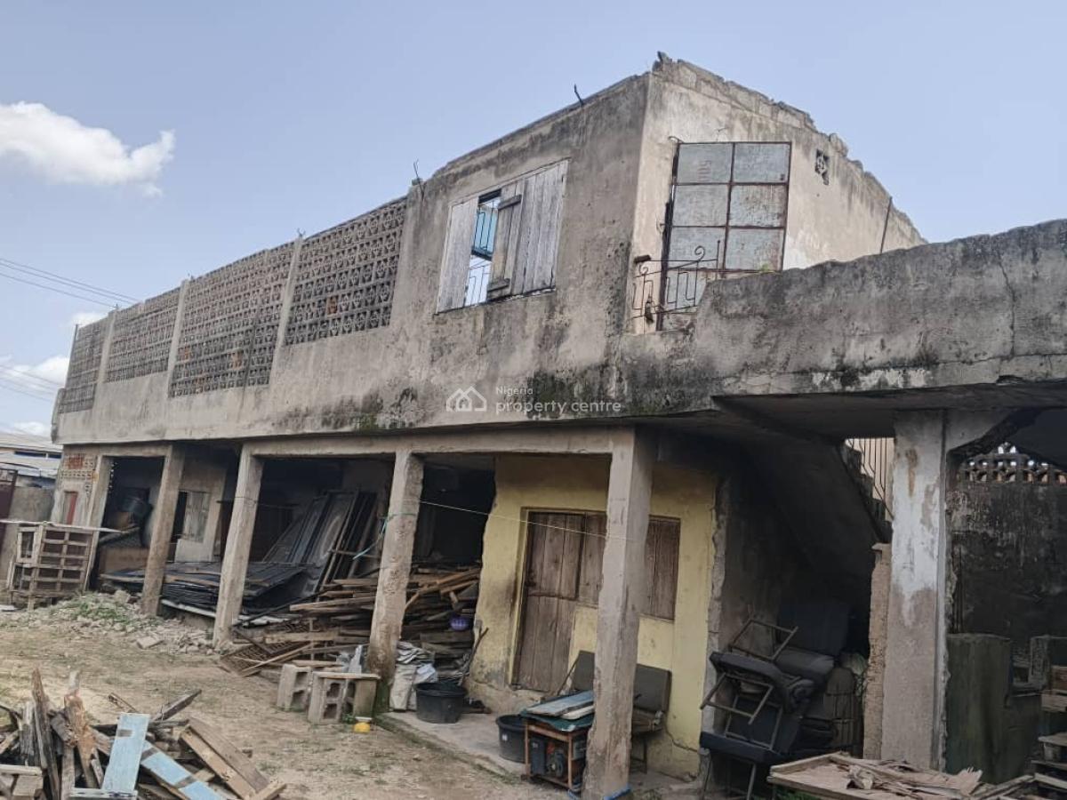 700sqm Land with Uncomplicated House, Ishaka Road, Sango Ota, Ogun, Commercial Property for Sale