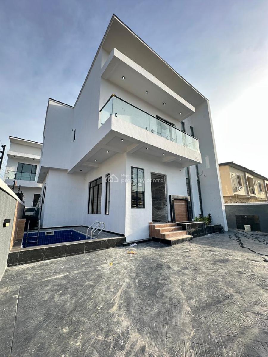 Luxury 5 Bedroom Fully Detached Duplex + Bq, Water Fountain and Pool, Ajah, Lagos, Detached Duplex for Sale