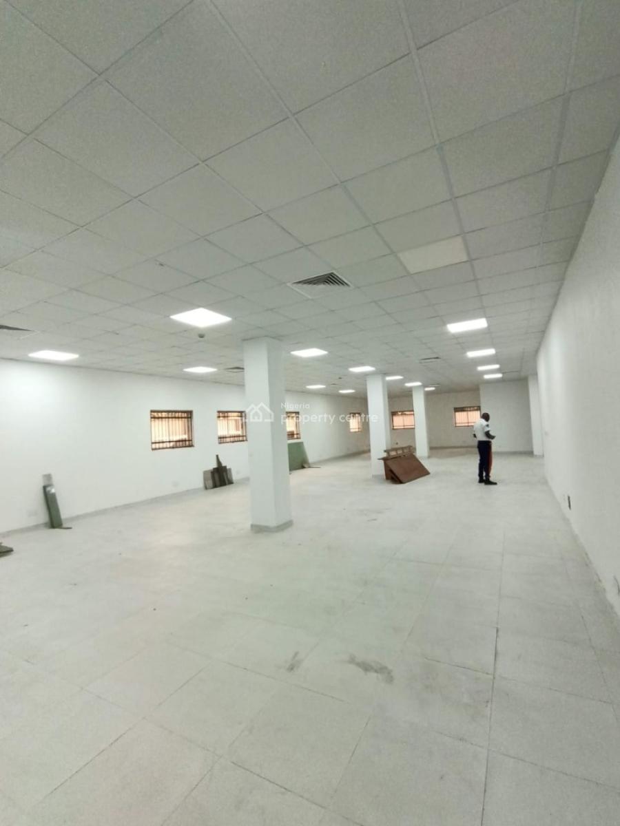 Serviced 257 Square Meter Open Plan Office Space with Elevator, Ilupeju, Lagos, Office Space for Rent