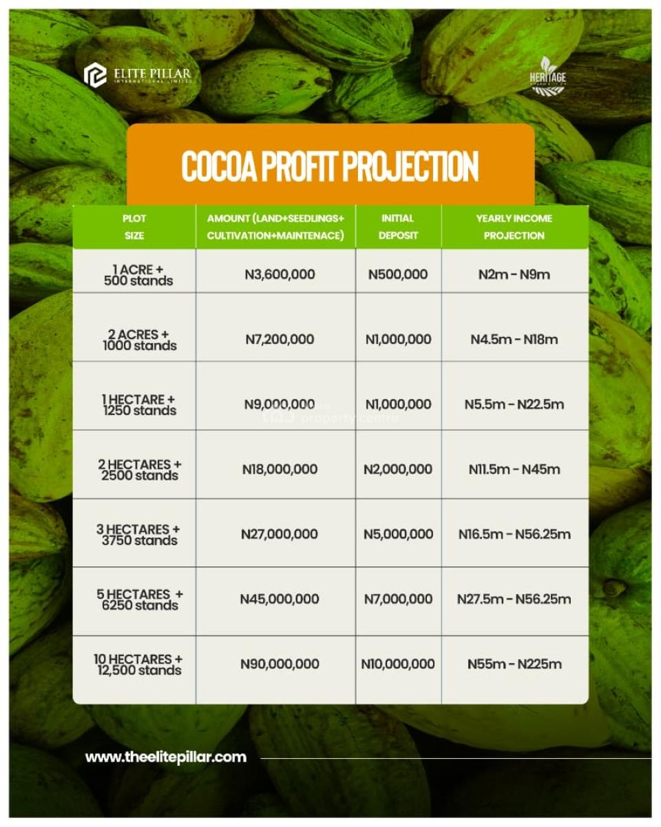 1 Hectare of Cocoa Farm: Annual Return of 9million and Above!, Alabata, Abeokuta North, Ogun, Mixed-use Land for Sale